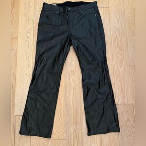 Gap Vegan leather baby boot cut pants black size 16 Short biker edge grunge glam